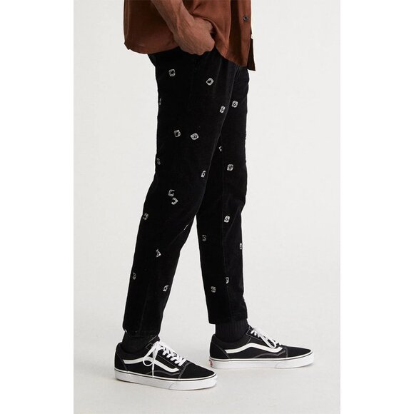 Pacsun Dice Embroidered Mens  Streetwear Corduroy Trouser Pants - Picture 5 of 9
